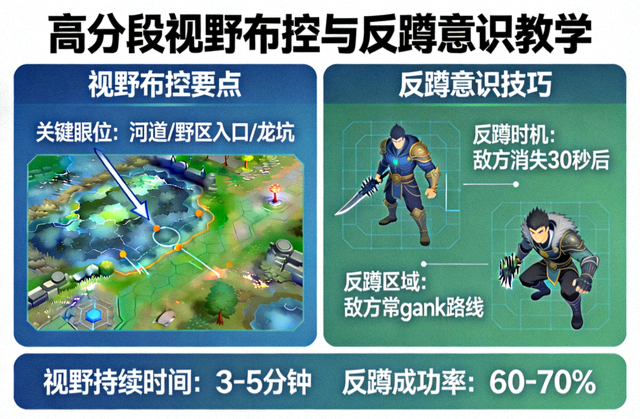 高分段视野布控与反蹲意识教学示意画面